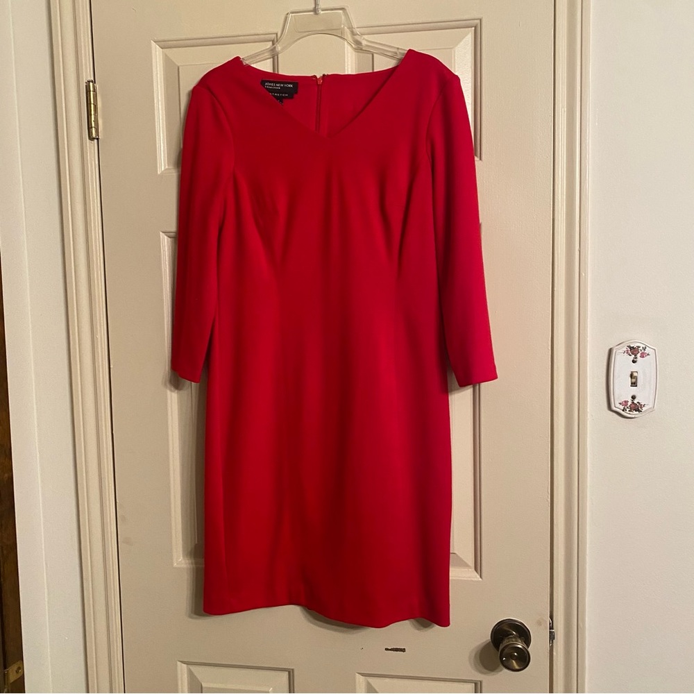 Jones New York Red Dress!  Size 4 EUC